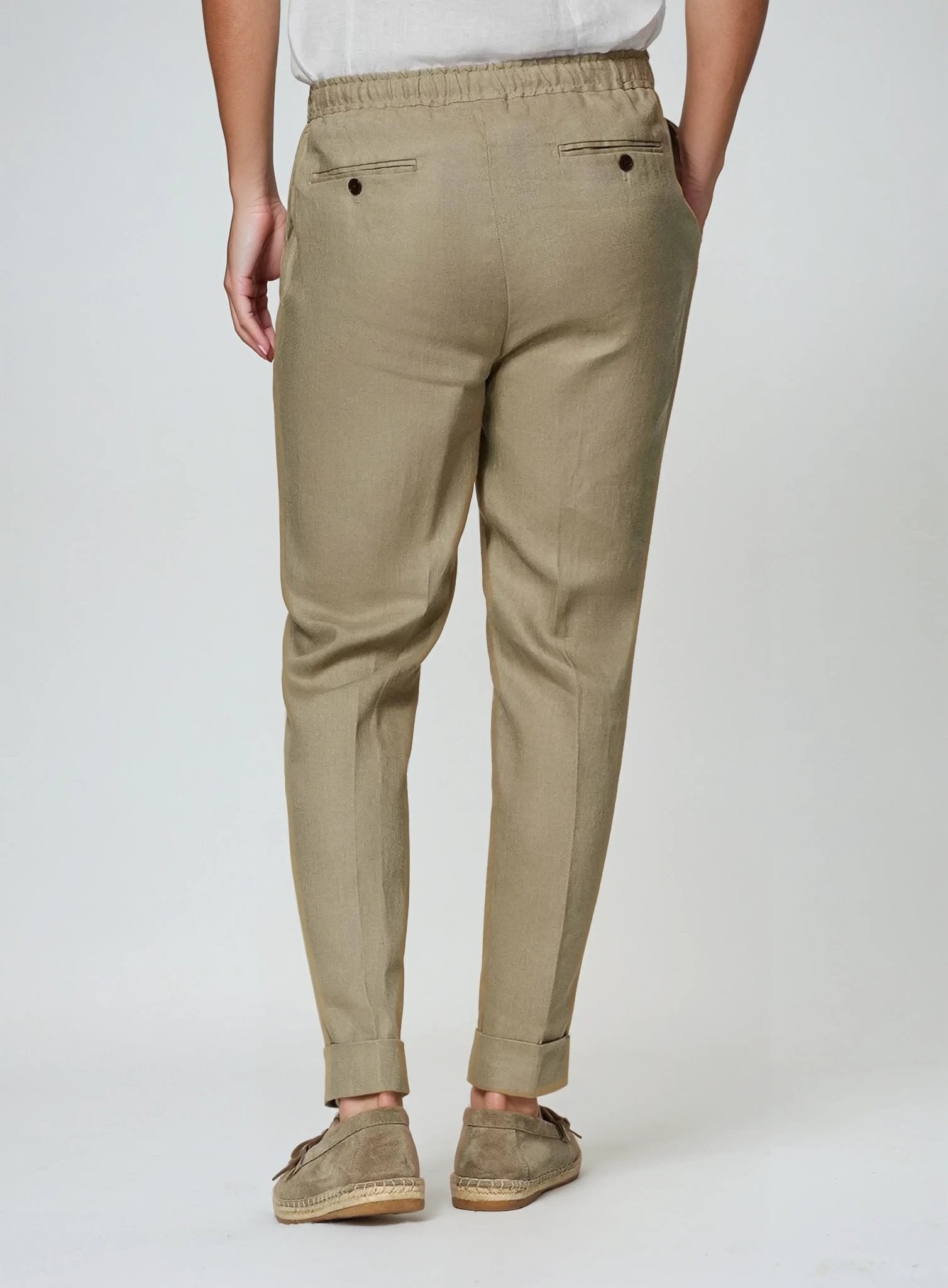 Derada | Linnen Broek - Khaki - Derada