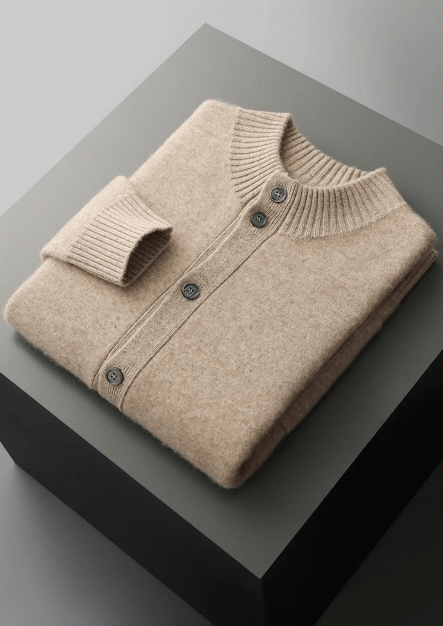 PREMIUM CASHMERE BUTTON CARDIGAN - Derada
