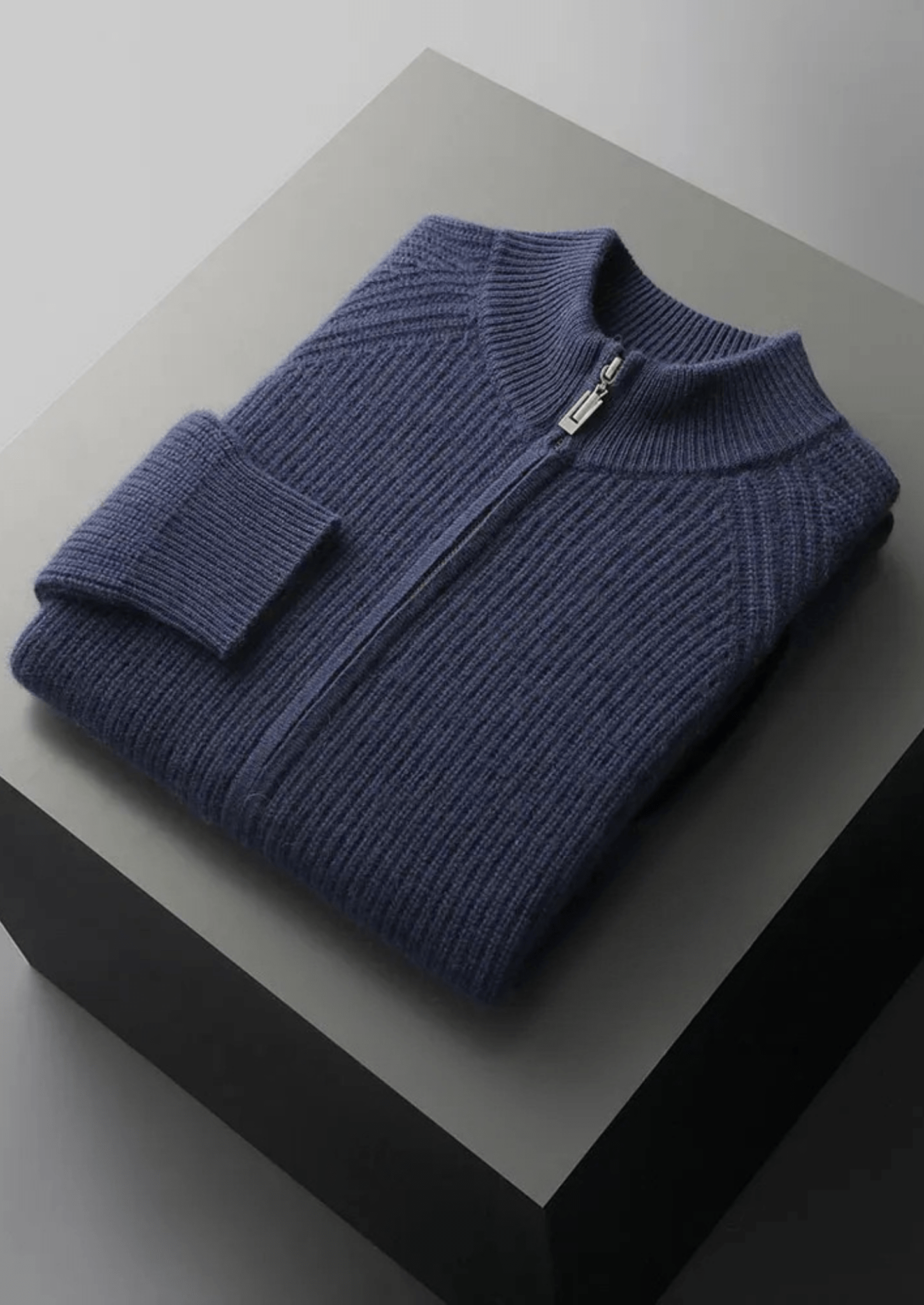 PREMIUM CASHMERE RIBBED CARDIGAN - Derada