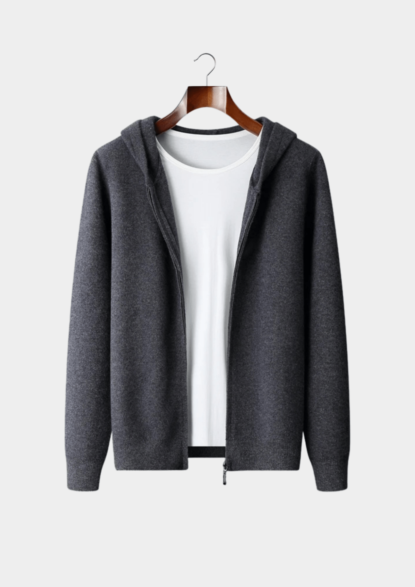 PREMIUM CASHMERE ZIPPER HOODIE - Derada