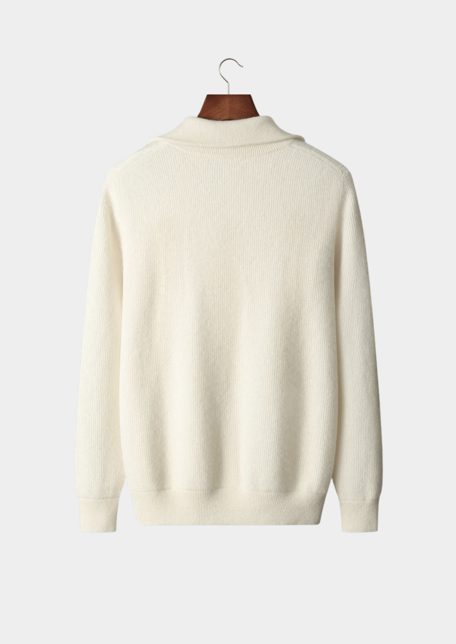 PURE EXTRA - FINE MERINO WOOL RIBBED ZIPPER CARDIGAN - Derada