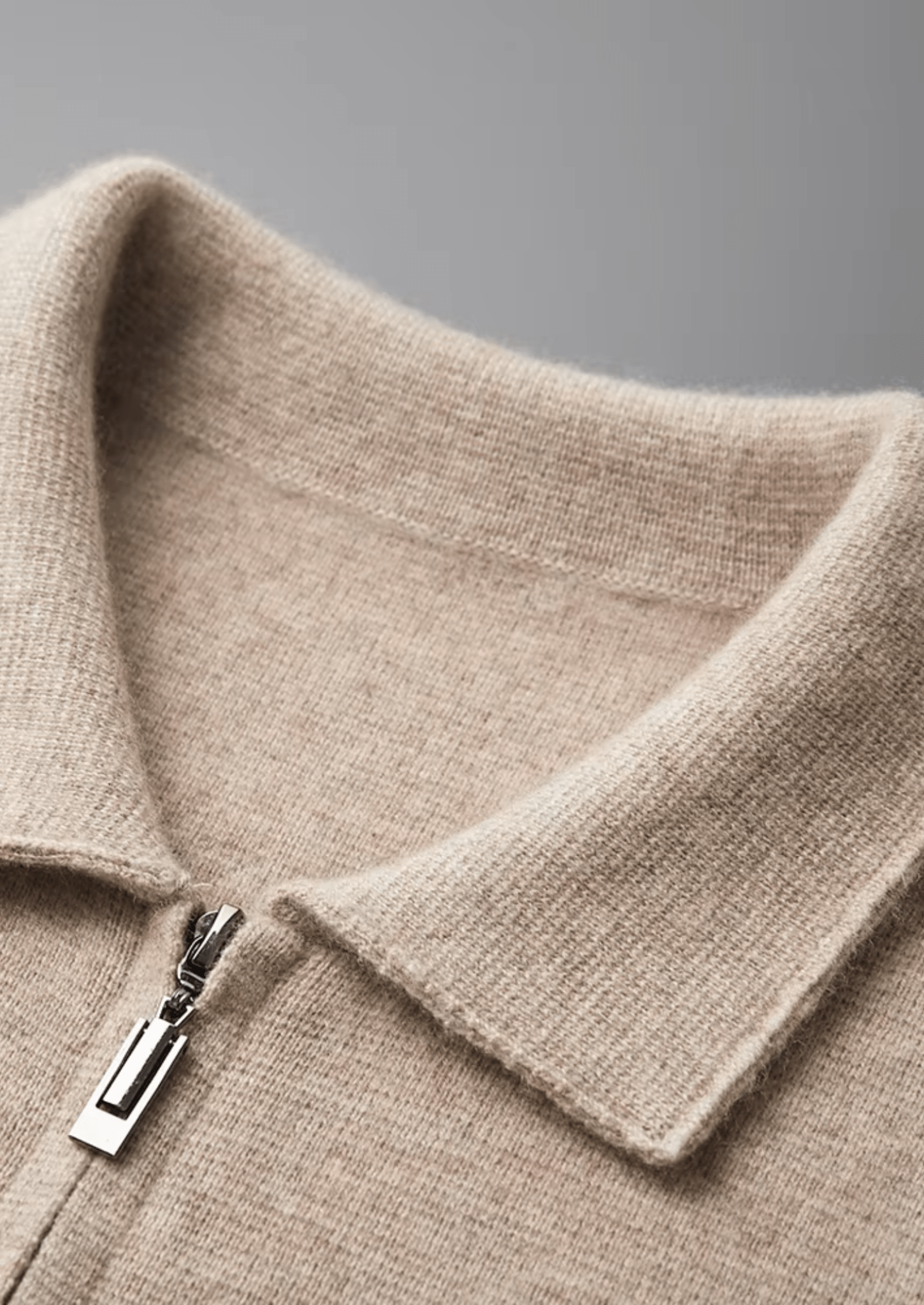 PURE EXTRA - FINE MERINO WOOL ZIP POLO CARDIGAN - Derada