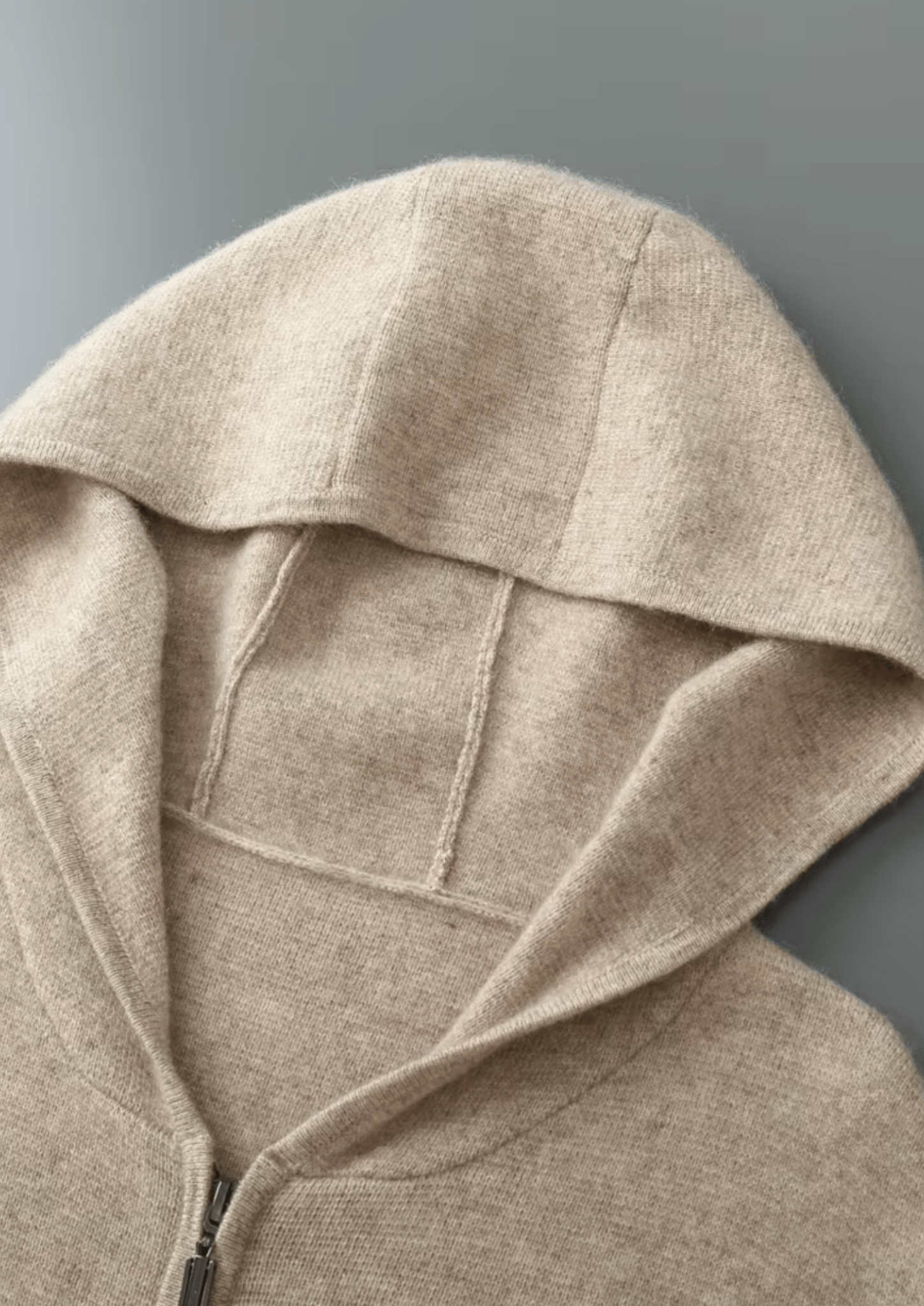 PURE EXTRA - FINE MERINO WOOL ZIPPER HOODIE - Derada