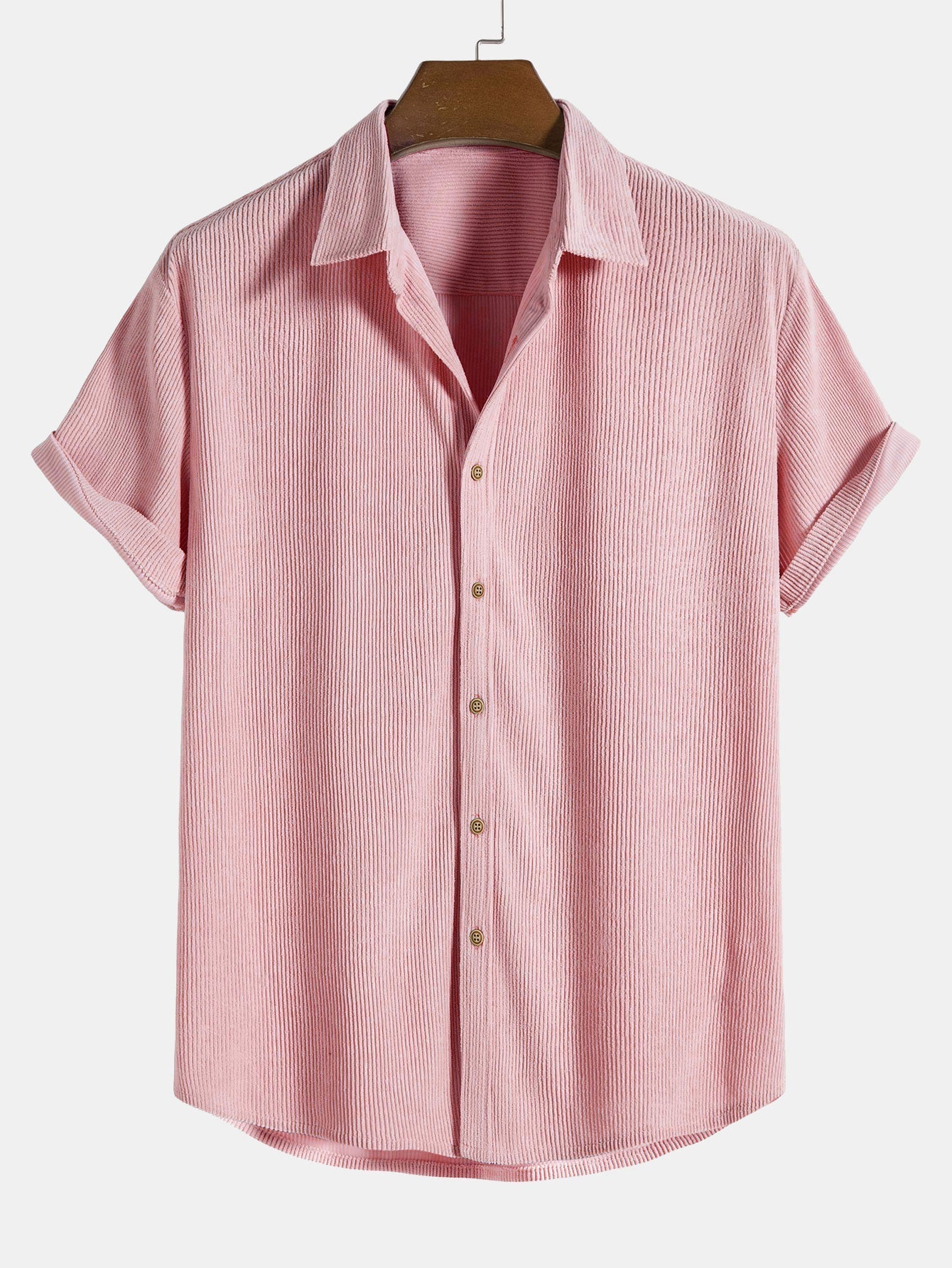 Derada | Corduroy Casual Button - Up Shirt - Derada Fashion