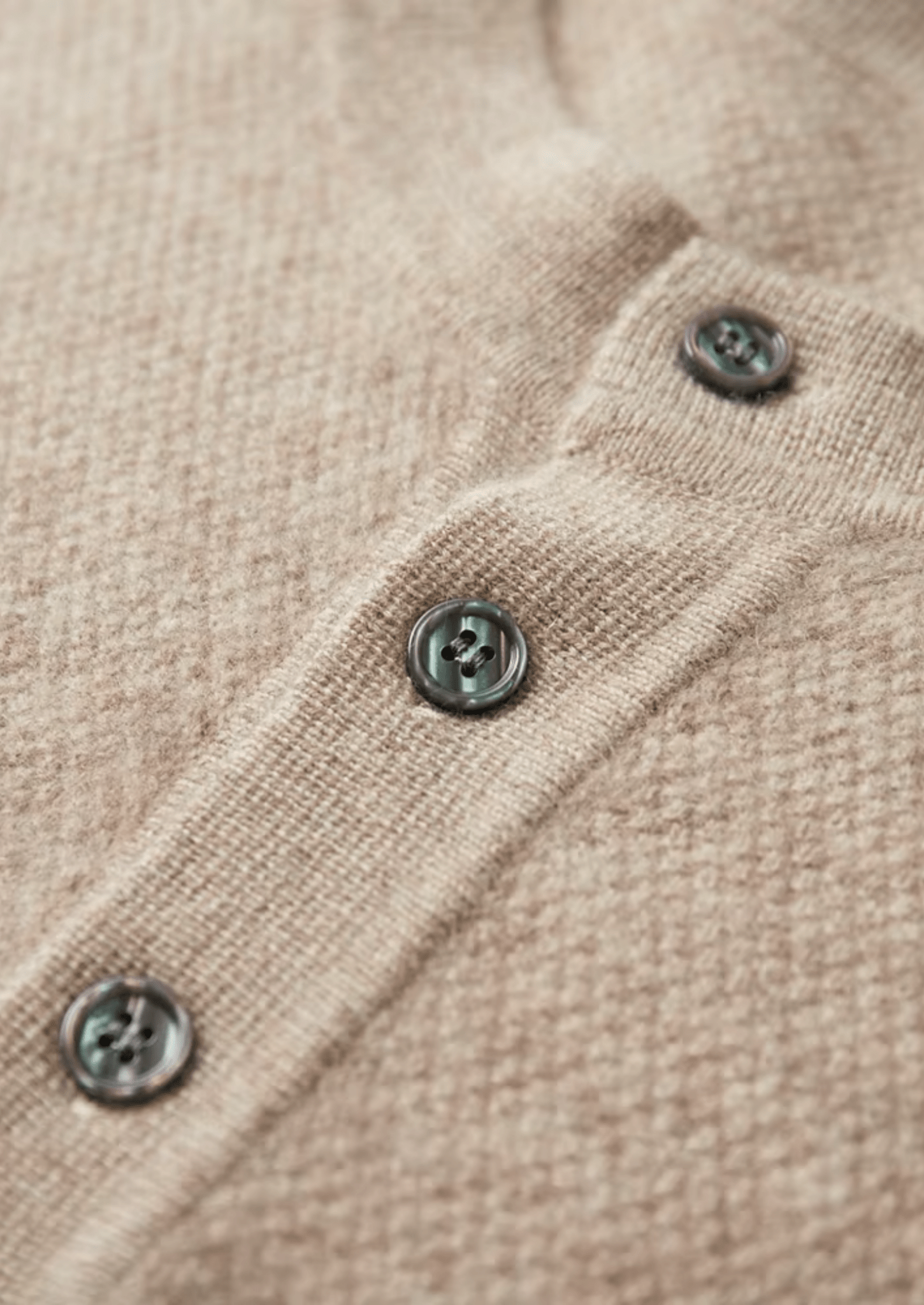 PREMIUM CASHMERE CLASSIC HENLEY SWEATER - Derada