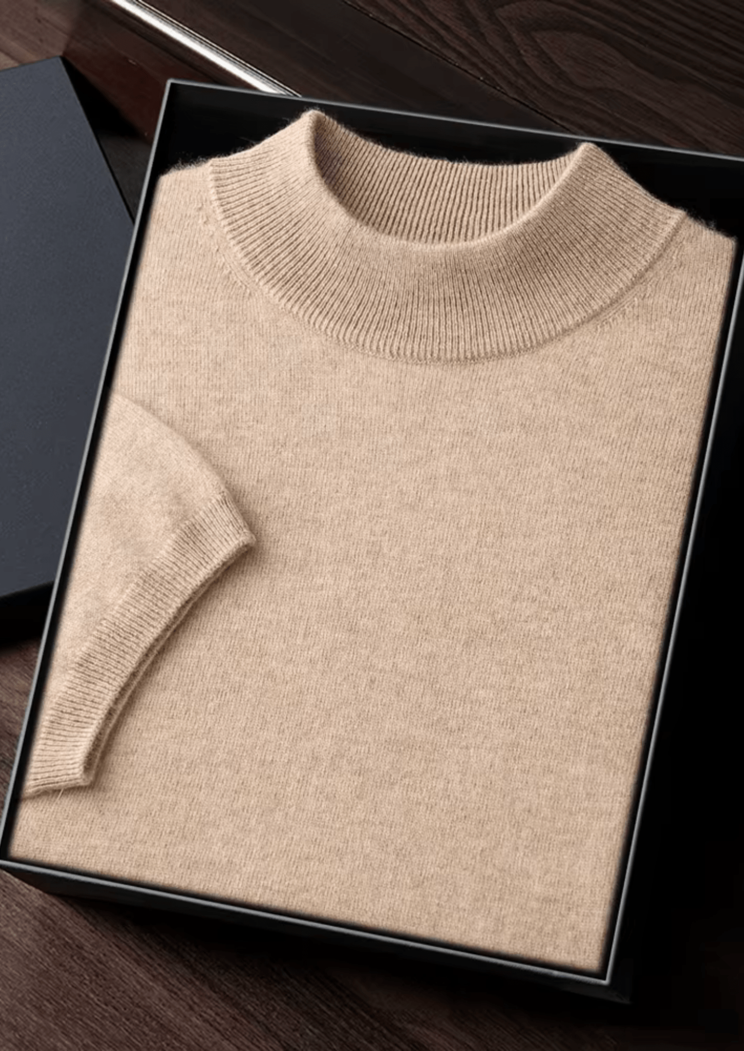 PREMIUM CASHMERE MOCK NECK T - SHIRT - Derada