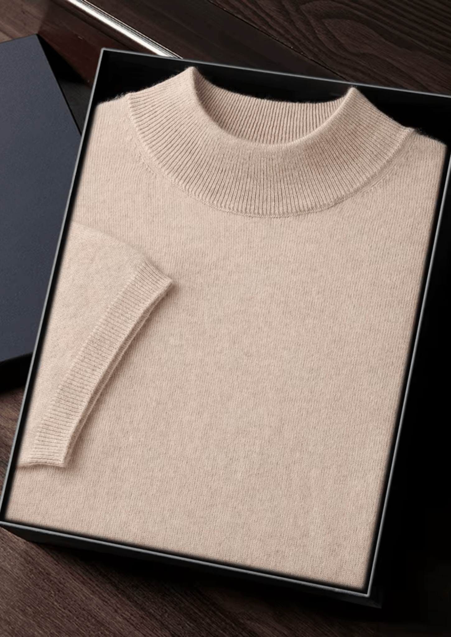 PREMIUM CASHMERE MOCK NECK T - SHIRT - Derada