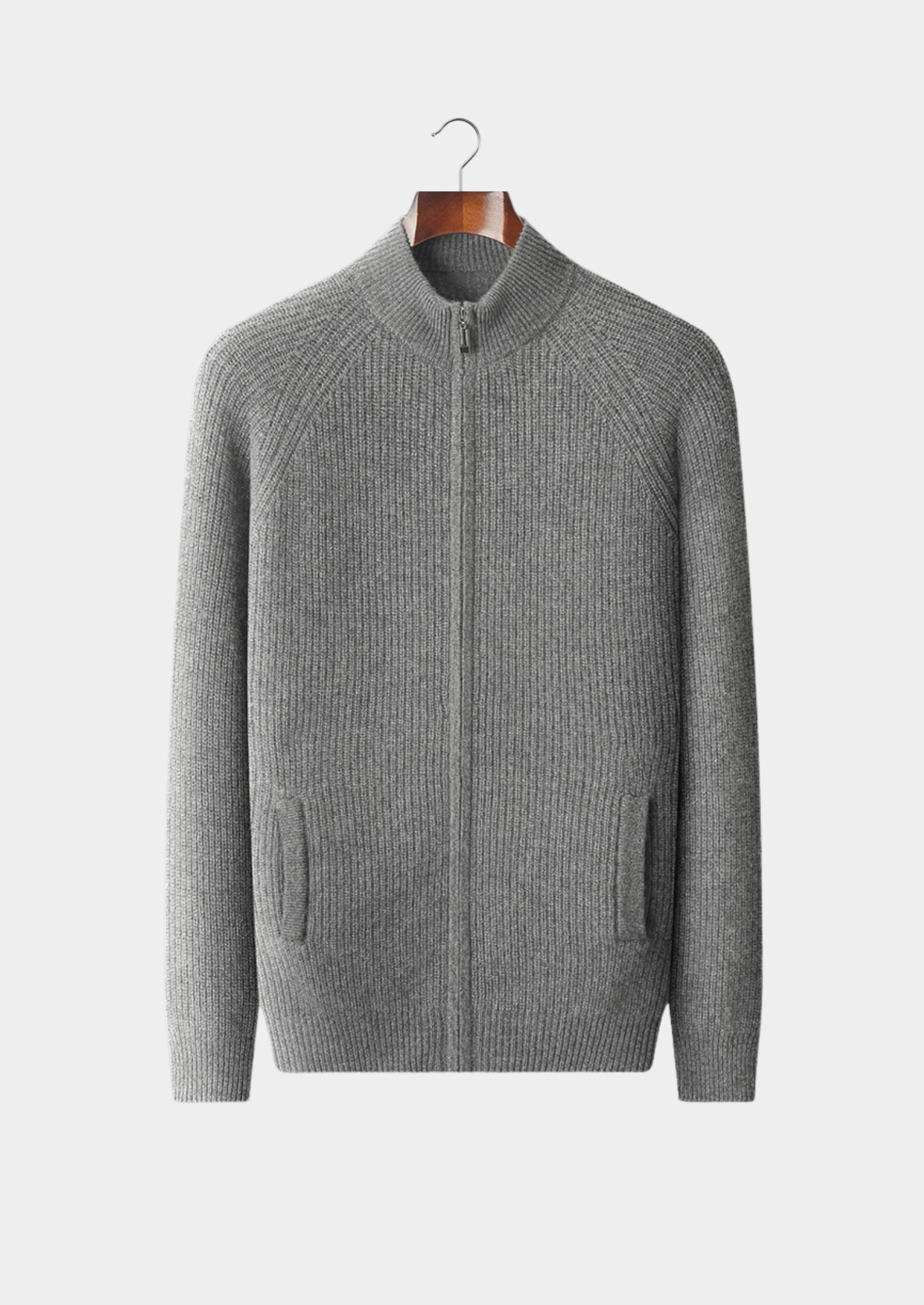 PREMIUM CASHMERE RIBBED CARDIGAN - Derada