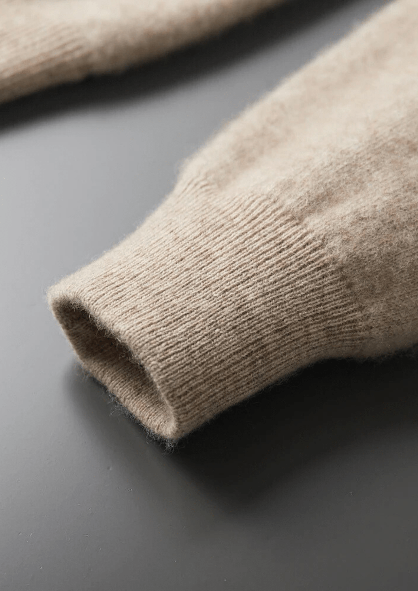 PREMIUM CASHMERE TWO TONE ZIP CARDIGAN - Derada