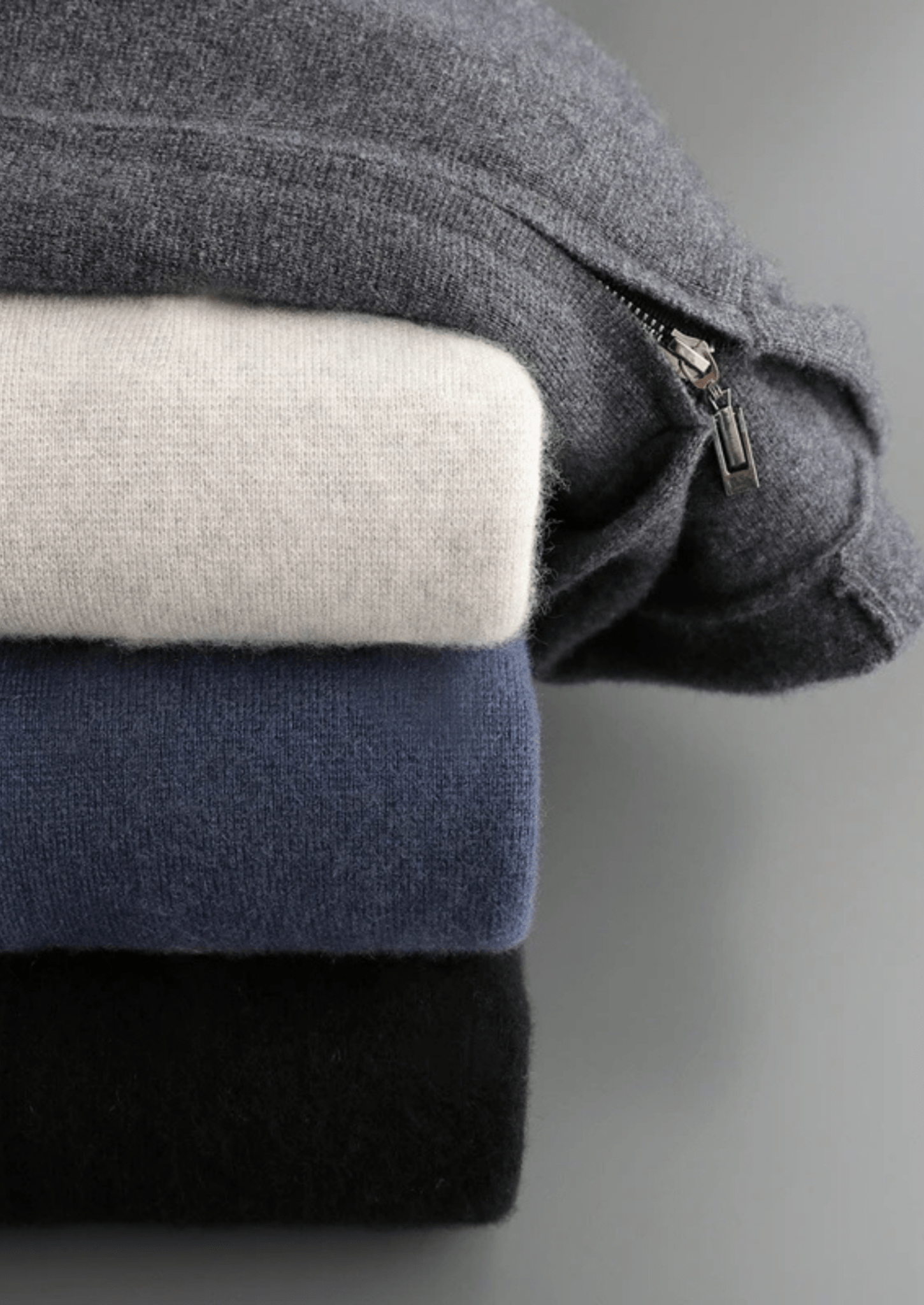 PREMIUM CASHMERE ZIPPER HOODIE - Derada