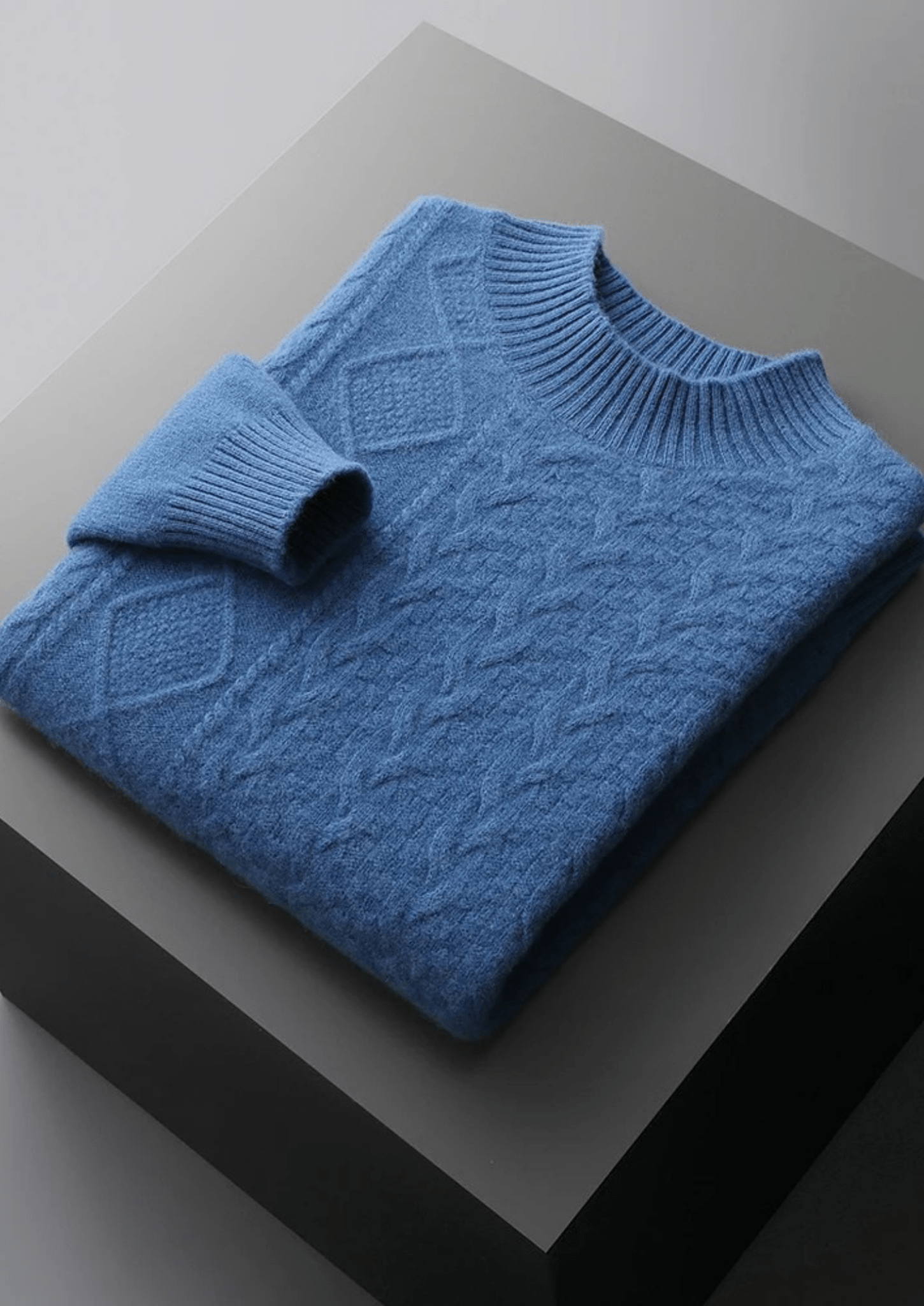PURE EXTRA - FINE MERINO WOOL JACQUARD MOCKNECK - Derada
