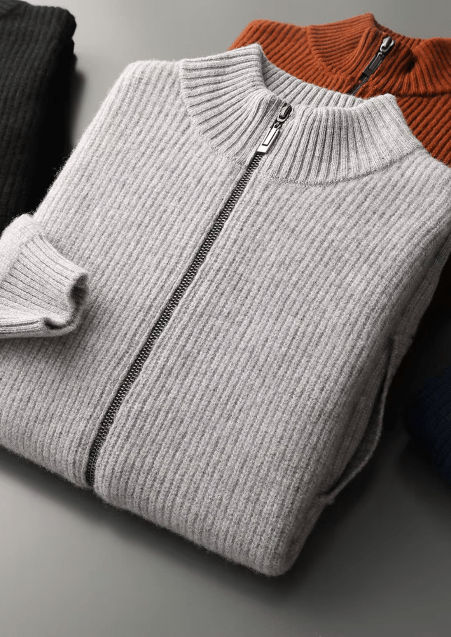 PURE EXTRA - FINE MERINO WOOL RIBBED CARDIGAN - Derada