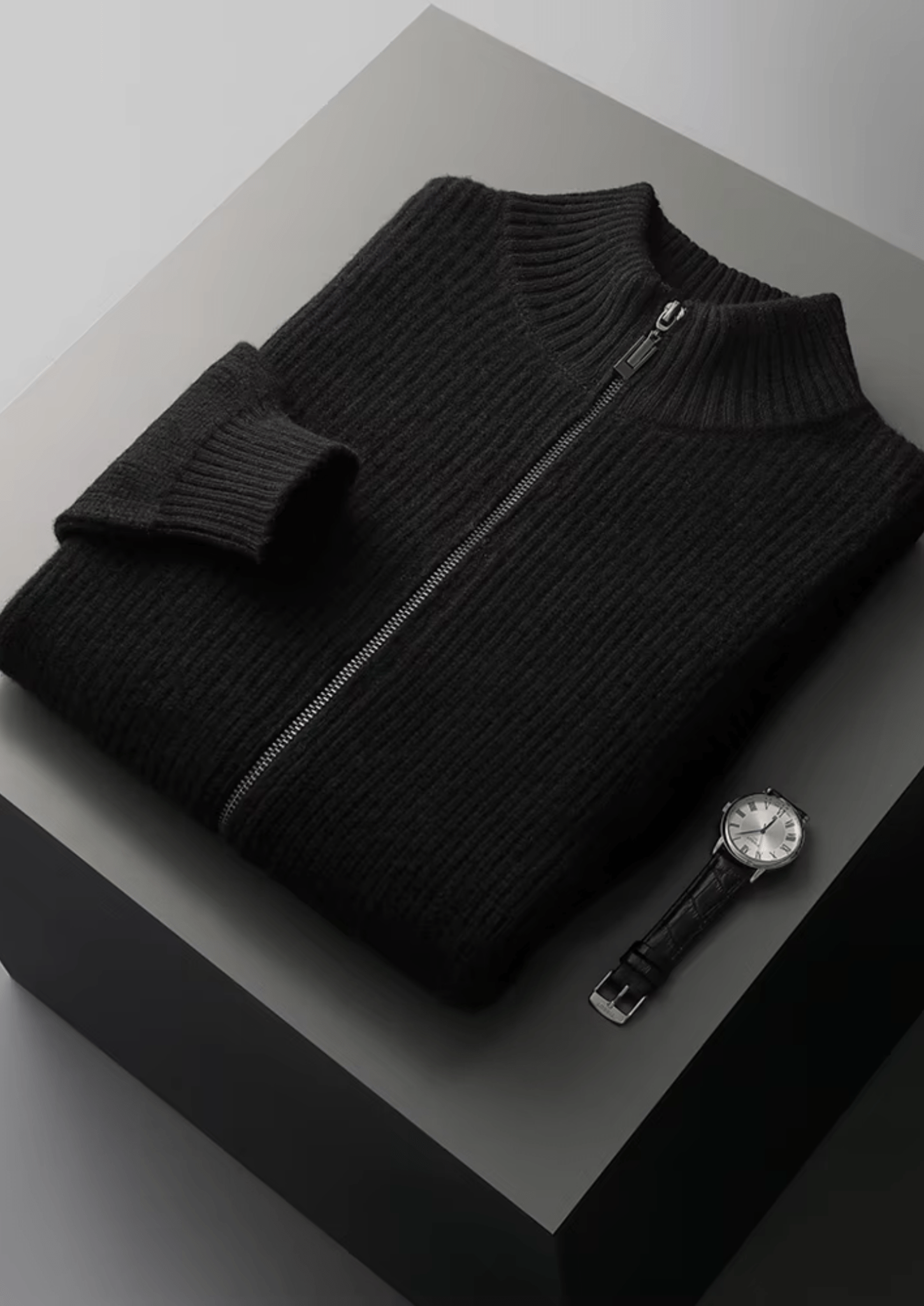 PURE EXTRA - FINE MERINO WOOL RIBBED CARDIGAN - Derada