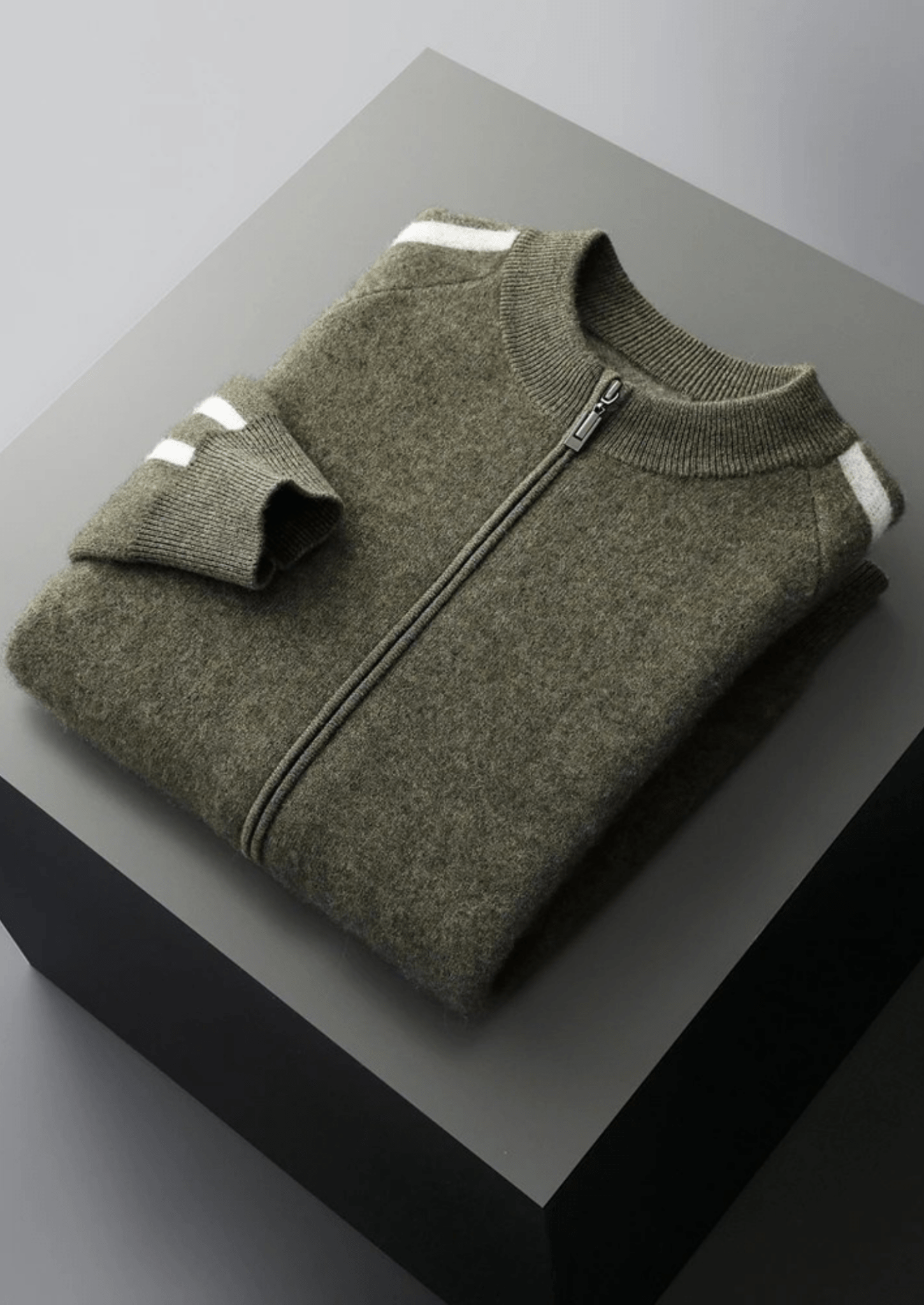 PURE EXTRA - FINE MERINO WOOL STRIPED CARDIGAN - Derada