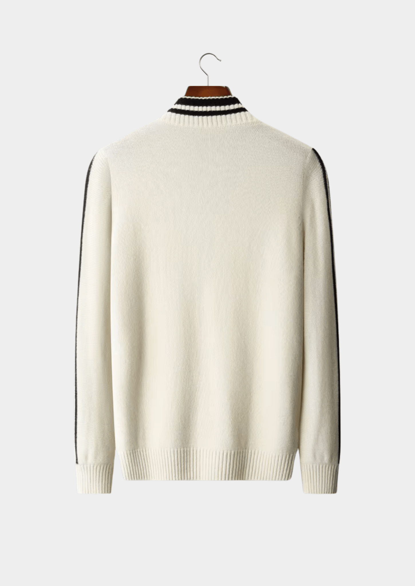 PURE EXTRA - FINE MERINO WOOL TWO TONE ZIP CARDIGAN - Derada