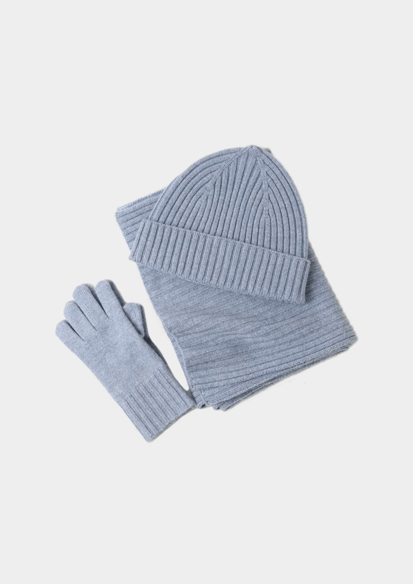 PURE EXTRA - FINE MERINO WOOL WINTERTIME ESSENTIALS - LIGHT BLUE - Derada