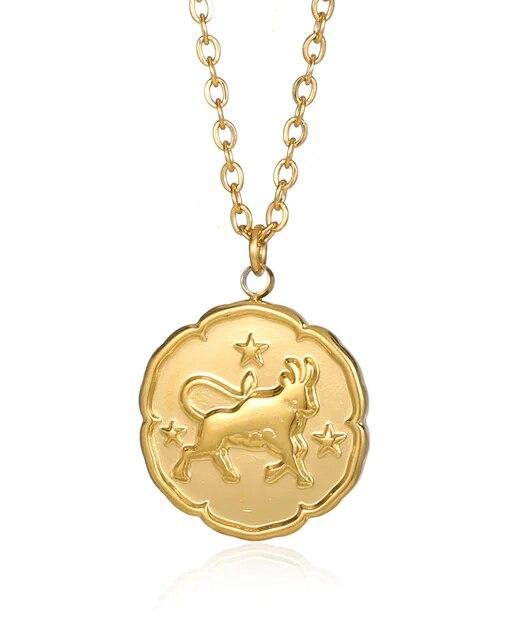 Zodiac Sign Necklace - Gold - Derada